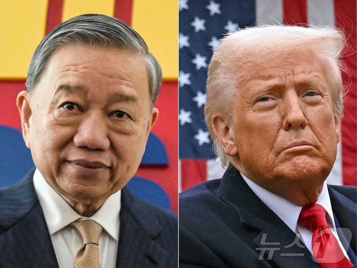 본문 이미지 - 베트남 국가서열 1위의 또 럼 공산당 서기장과 도널드 트럼프 미국 대통령 ⓒ AFP=뉴스1