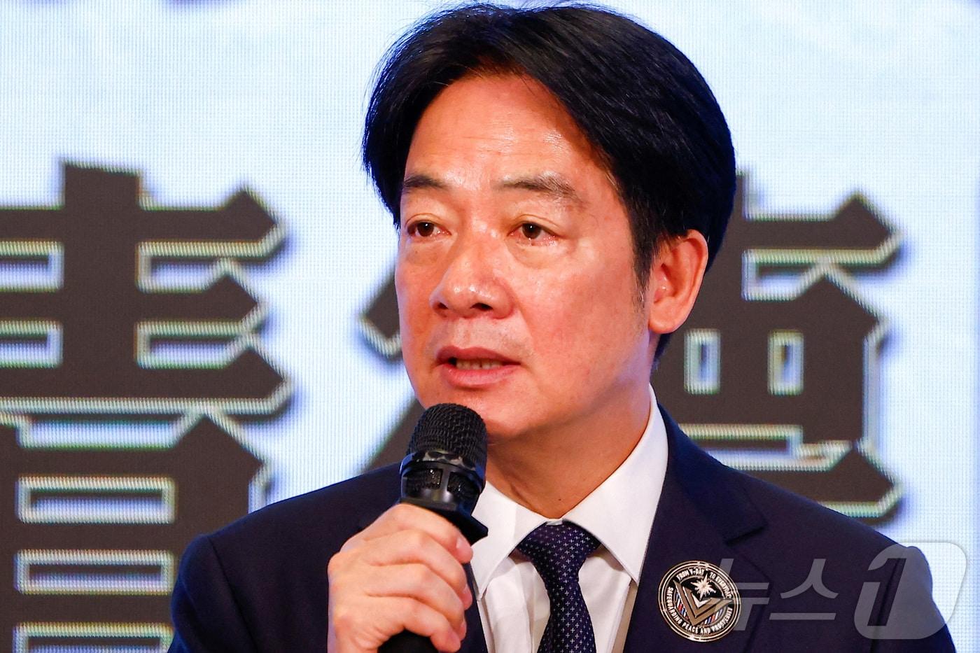 5월 8일&#40;현지시간&#41; 라이칭더 대만 총통이 타이베이에서 제2차 세계대전 종전 기념일 연설을 하고 있다. 2025.05.08. ⓒ 로이터=뉴스1 ⓒ News1 윤다정 기자