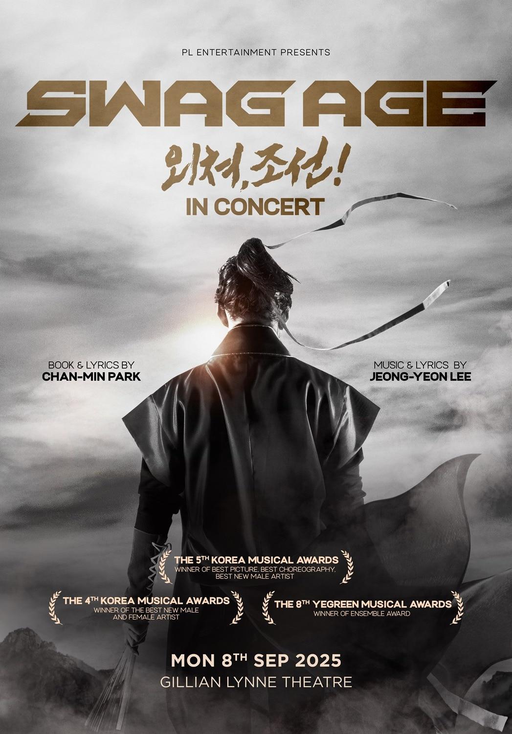 본문 이미지 - 뮤지컬 '스웨그에이지 외쳐,조선!' 영국 웨스트엔드 공연 포스터(PL 엔터테인먼트 제공)