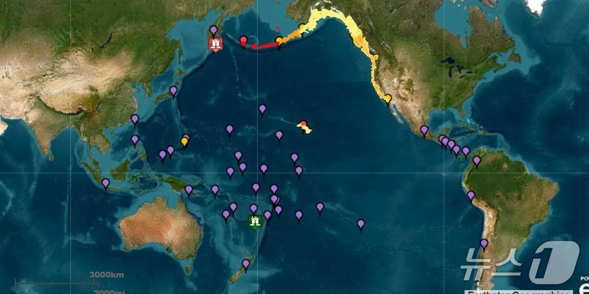 본문 이미지 - 출처: 미국 쓰나미 경보 센터