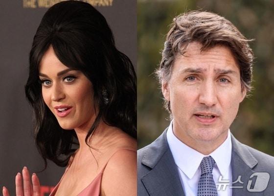 본문 이미지 - 케이티 페리&#40;왼쪽&#41;, 쥐스탱 트뤼도 전 캐나다 총리 ⓒ AFP=뉴스1