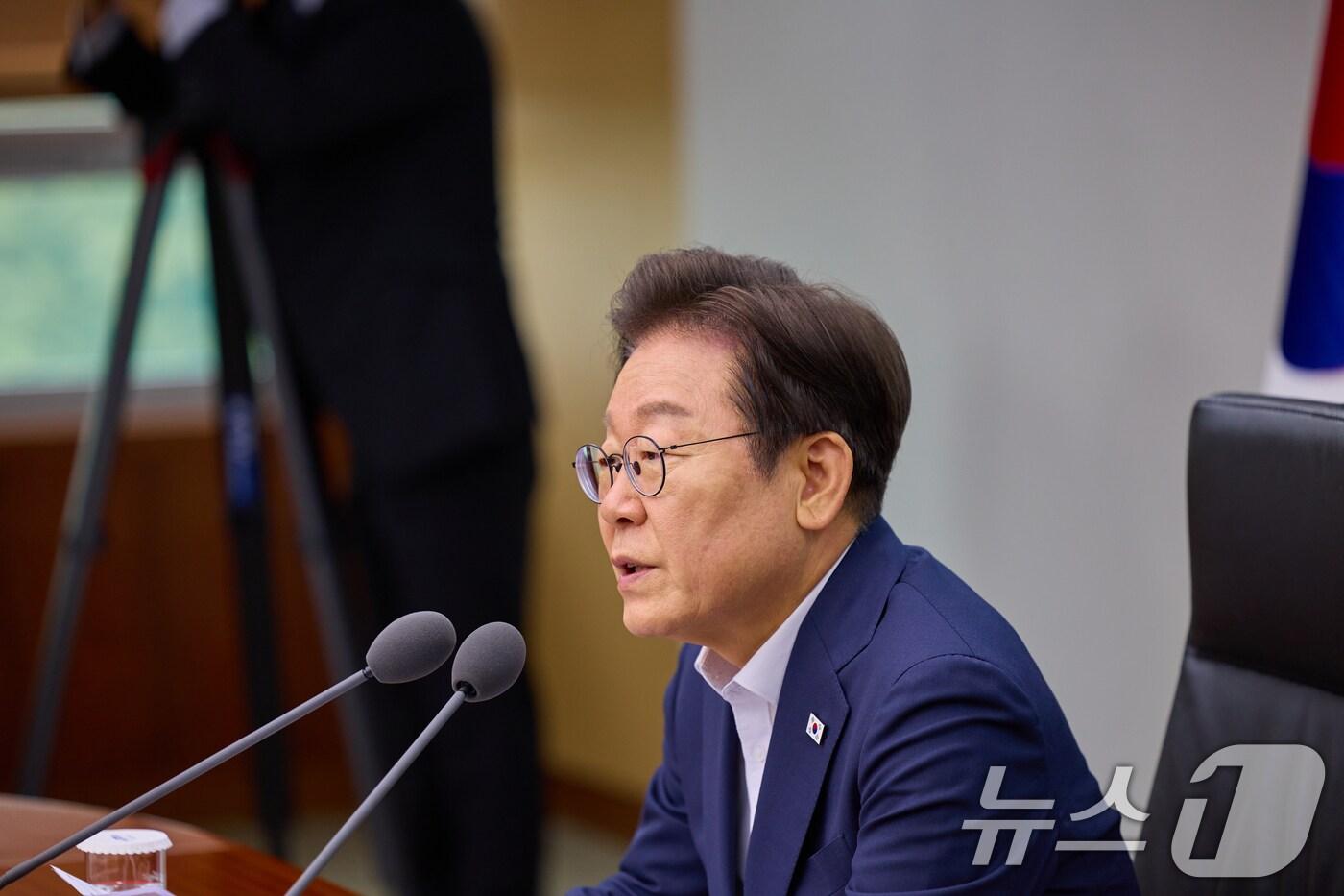 이재명 대통령이 30일 서울 용산 대통령실 청사에서 열린 비상경제점검 태스크 포스&#40;TF&#41; 3차 회의에서 발언을 하고 있다. &#40;대통령실 제공. 재판매 및 DB금지&#41; 2025.7.30/뉴스1 ⓒ News1 이재명 기자