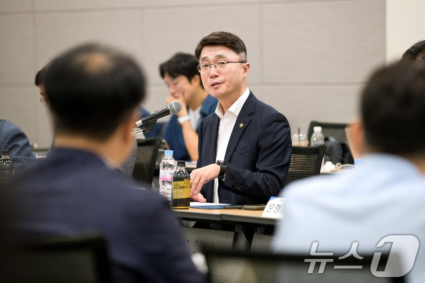 류제명 과학기술정보통신부 제2차관이 30일 서울 중구 대한상공회의소에서 열린 '피지컬 인공지능(AI) 산학연 간담회'에서 인사말을 하고 있다. (과학기술정보통신부 제공. 재판매 및 DB 금지) 2025.7.30/뉴스1