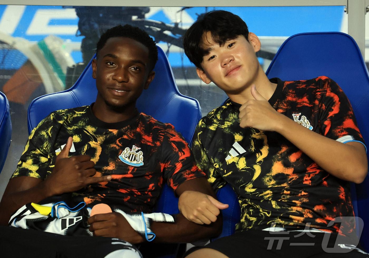 뉴캐슬 유나이티드의 박승수&#40;오른쪽&#41;. 2025.7.30/뉴스1 ⓒ News1 김진환 기자