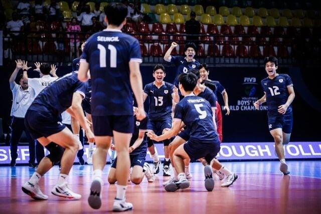 본문 이미지 -  한국 U19 배구대표팀(FIVB 제공)