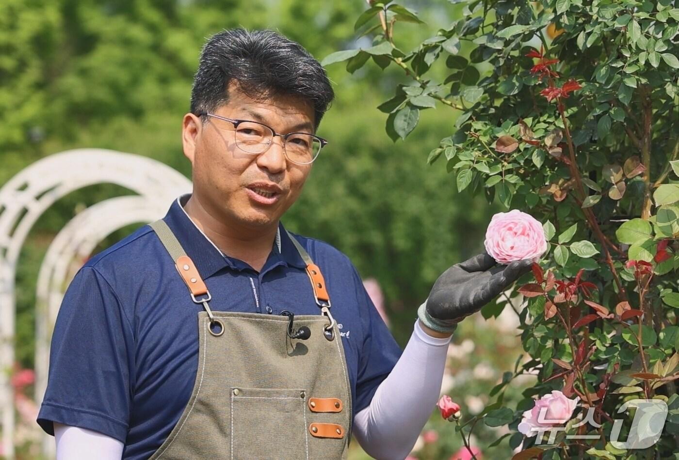 '핑크 페이스트리' 품종을 개발한 에버랜드 하호수 프로(에버랜드 제공)