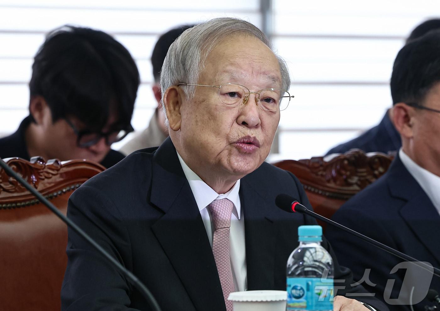 손경식 한국경영자총협회 회장이 31일 서울 마포구 경총회관에서 열린 노동조합법 개정 관련 기자회견에서 발언하고 있다. 2025.7.31/뉴스1 ⓒ News1 김도우 기자