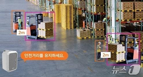 본문 이미지 - AI 기반 공장 설루션&#40;한화비전 제공&#41;. ⓒ 뉴스1