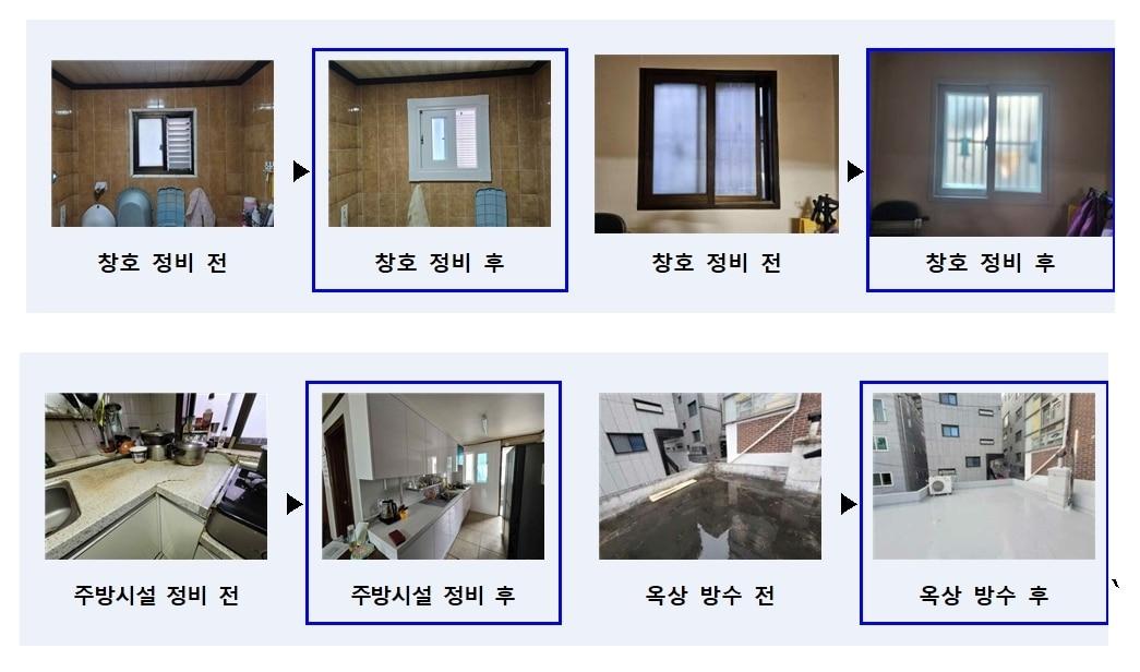 본문 이미지 - 안심집수리 보조사업 정비 전후(서울시 제공) 