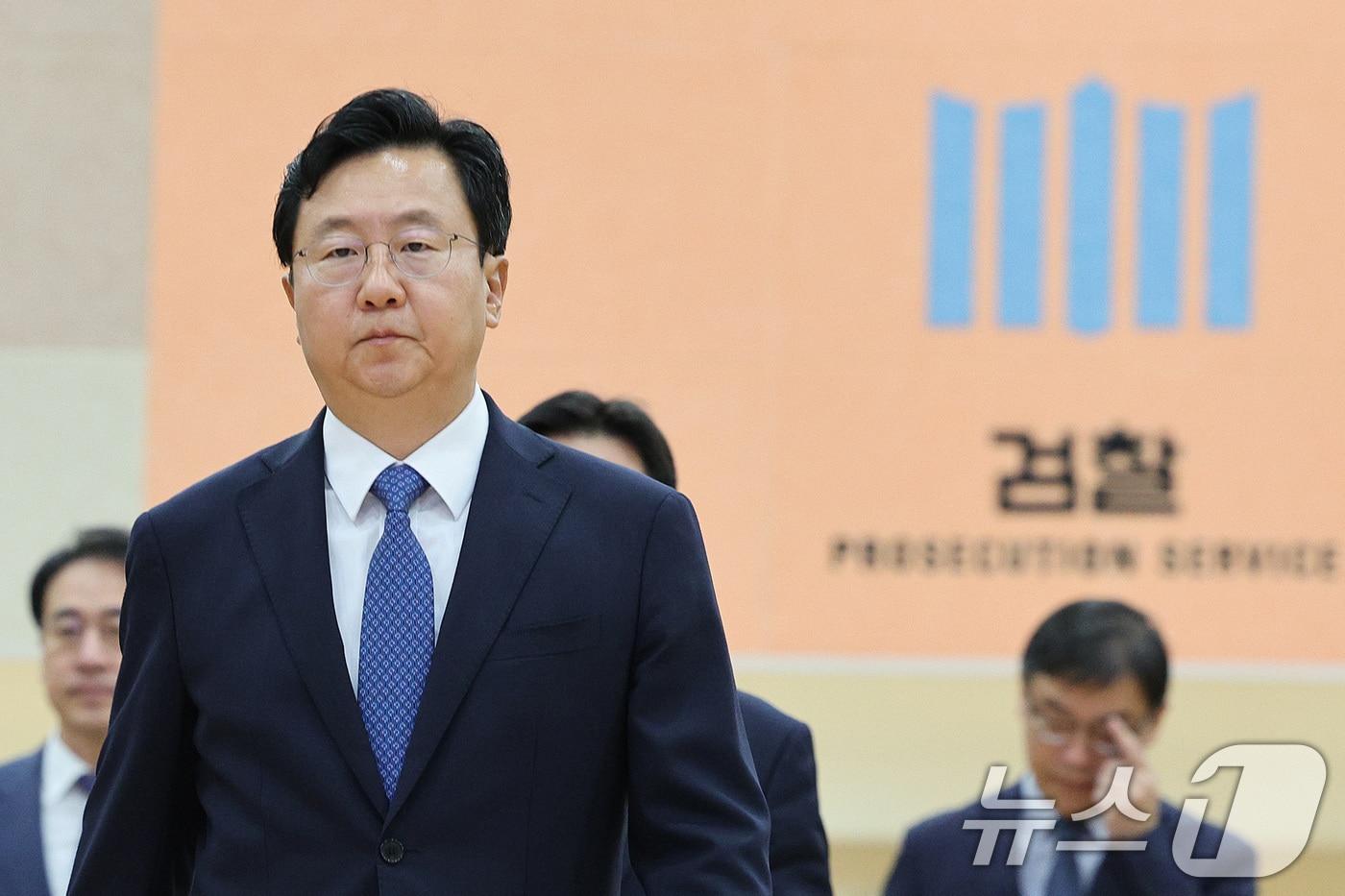 정진우 신임 서울중앙지검장(왼쪽)이 지난 7월 4일 오전 서울 서초구 서울중앙지검에서 열린 자신의 취임식에 참석하고 있다./뉴스1 ⓒ News1 신웅수 기자