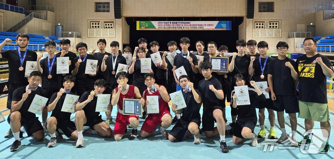 우석대학교 복싱팀.&#40;우석대 제공&#41;/뉴스1