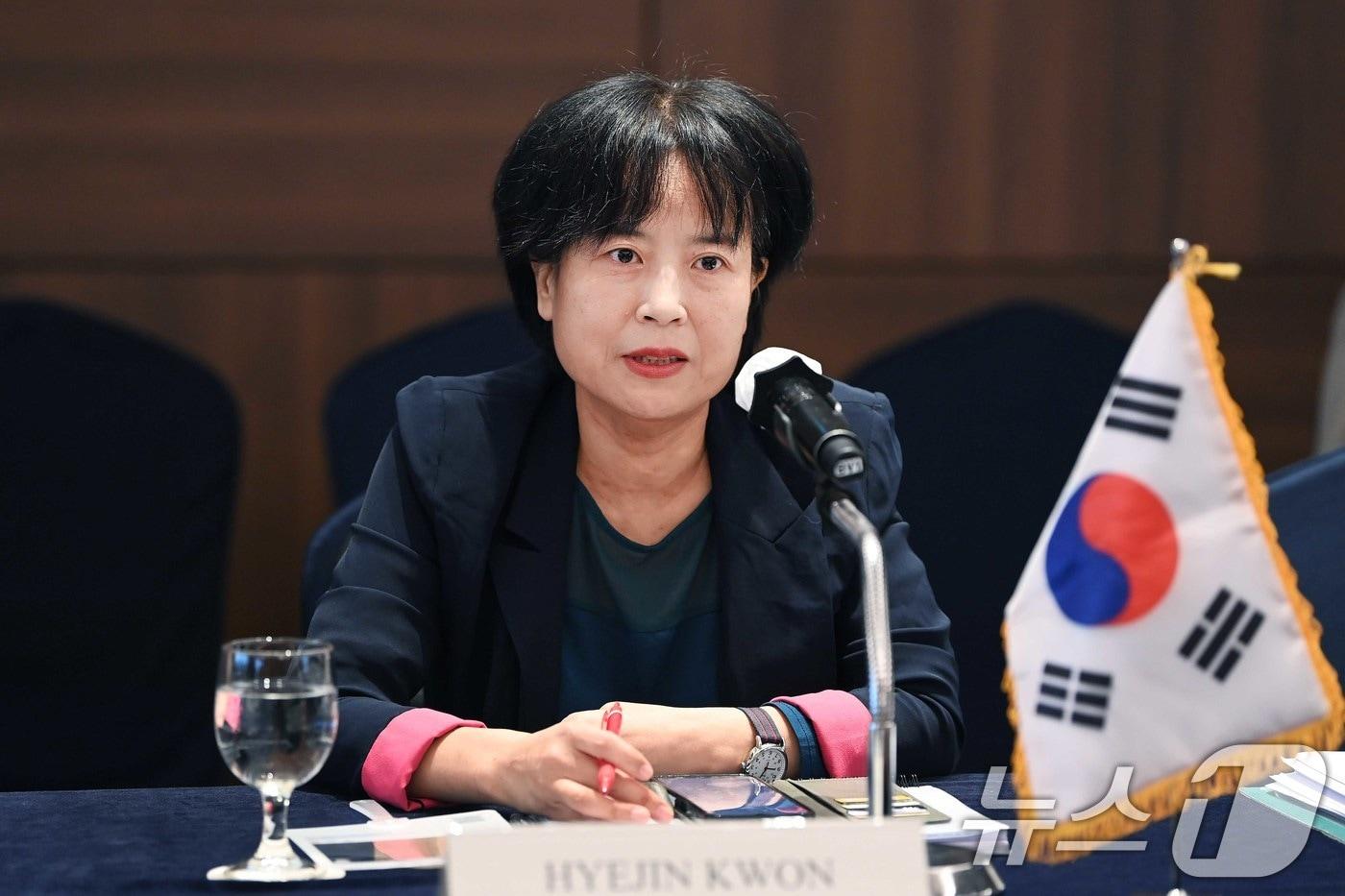 본문 이미지 - 권혜진 산업통상부 통상교섭실장 2025.7.7 ⓒ 뉴스1