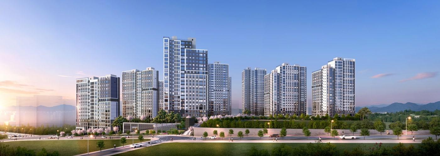 중흥토건 검단호수공원역 중흥S클래스 투시도.(중흥토건 제공)