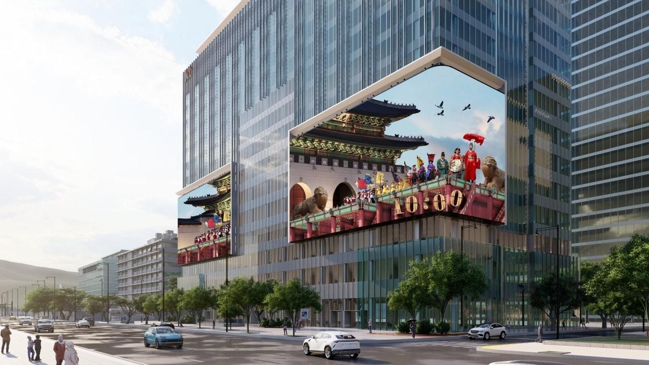 본문 이미지 - KT WEST 빌딩 전광판 조감도(종로구 제공)