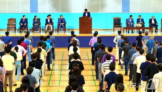 본문 이미지 - '전주 바우처 택시' 출범식이 7일 전북 전주시 화산체육관에서 개최됐다.(전주시설공단 제공, 재판매 및 DB 금지)/뉴스1