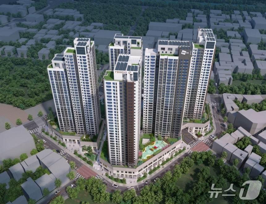 본문 이미지 -  리버센트 푸르지오 위브 투시도 &#40;대우건설 제공&#41;