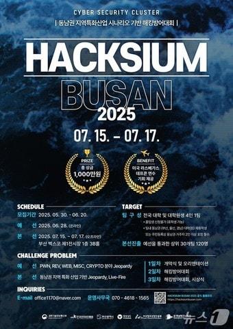 본문 이미지 - '2025 HACKSIUM 부산' 홍보물.(부산시청 제공. 재판매 및 DB 금지)