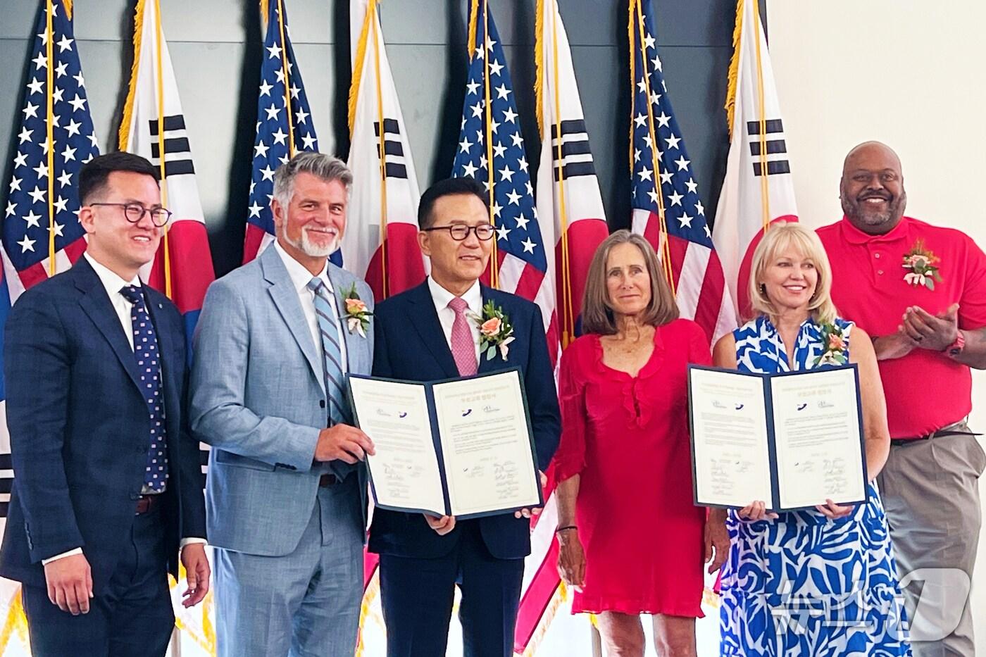 인천 연수구는 미국 유타주 코튼우드 하이츠시와 국외 우호도시 협약을 체결했다고 8일 밝혔다.&#40;연수구 제공&#41;2025.7.8/뉴스1