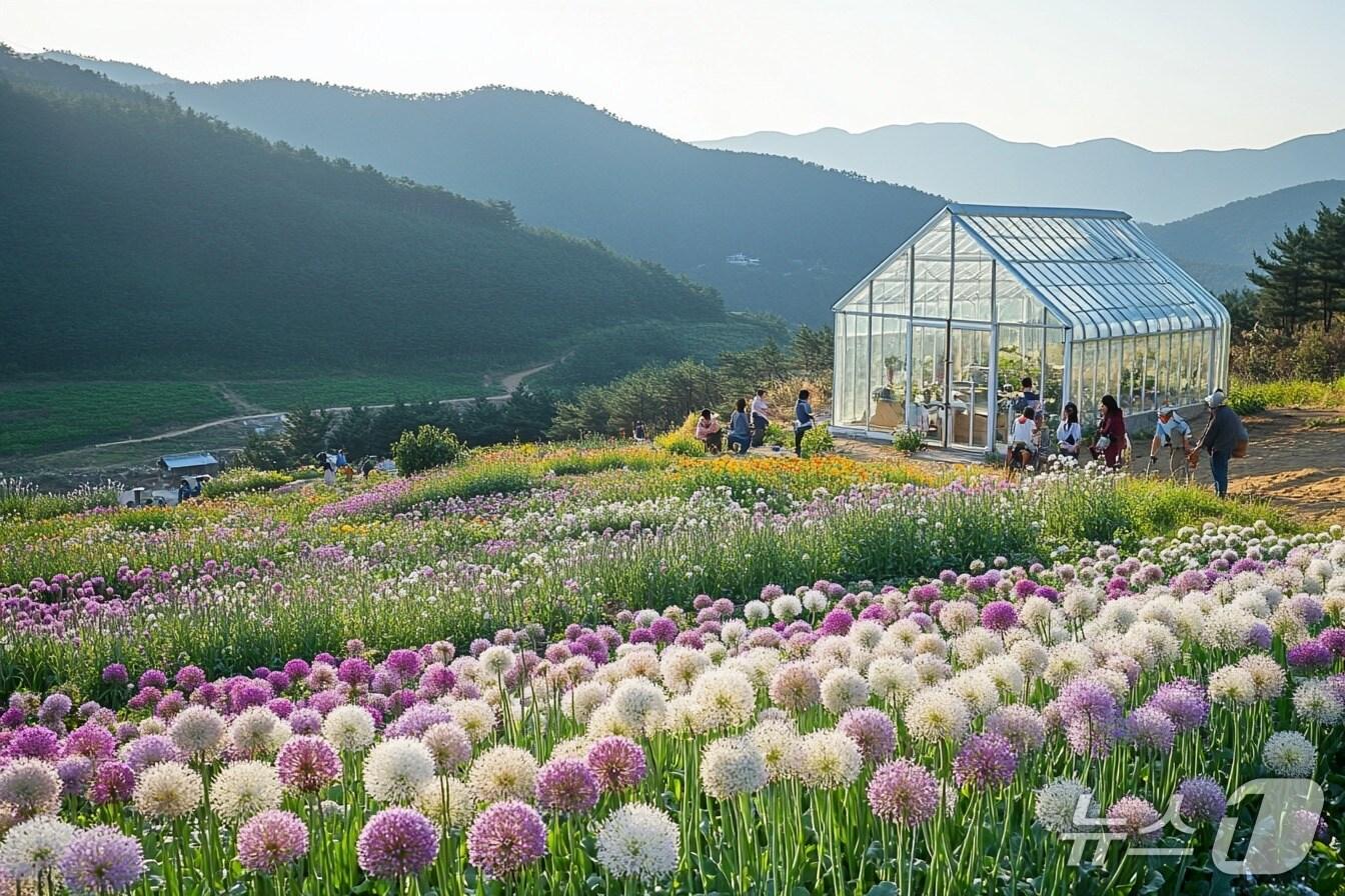 본문 이미지 - 봉화군에 운영중인 온실 카페(봉화군 제공. 재판매 및 DB 금지)2025.7.8/뉴스1