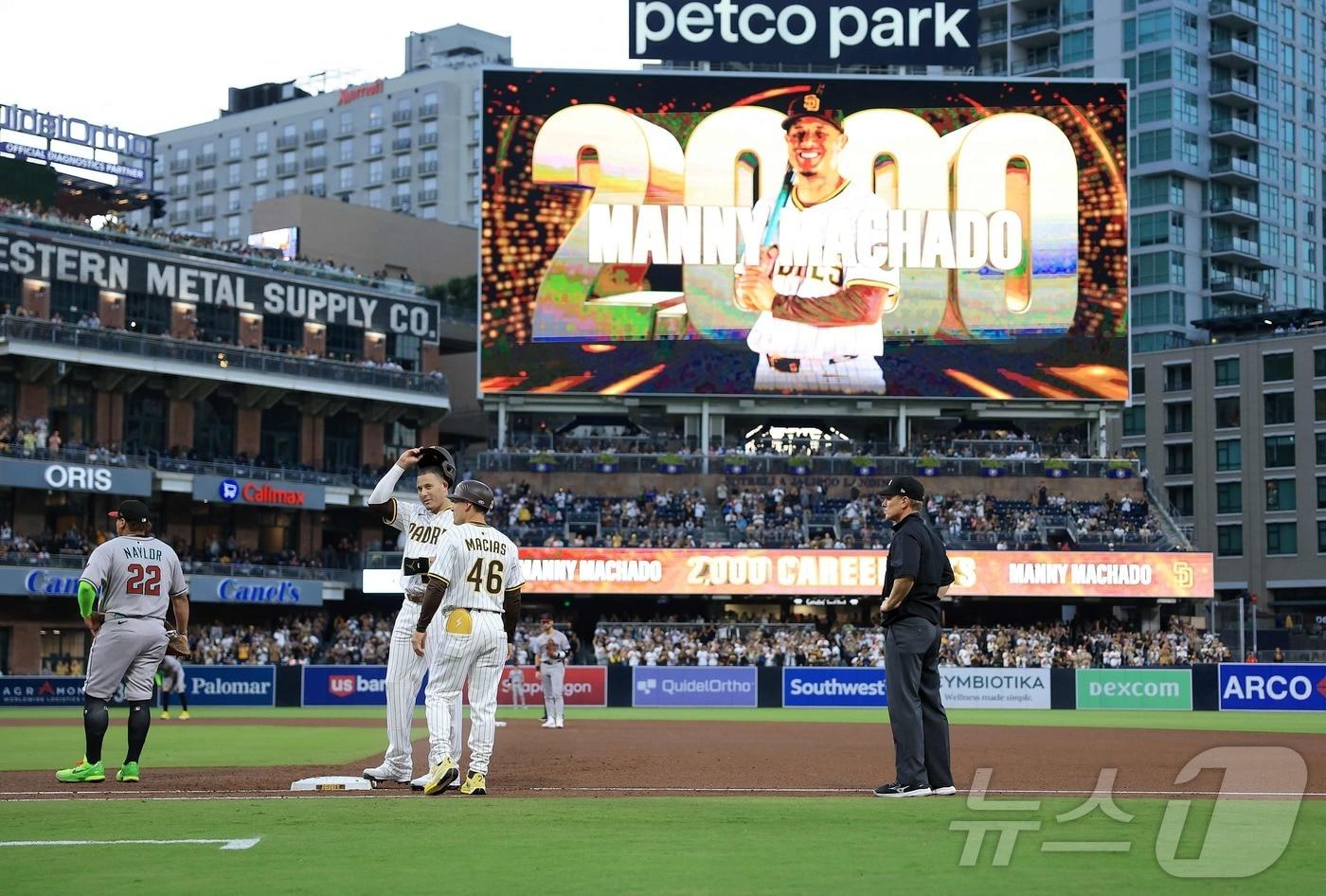 샌디에이고 마차도가 통산 2000안타를 기록했다. ⓒ AFP=뉴스1