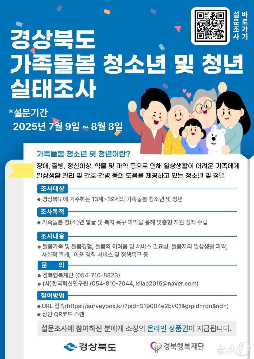 본문 이미지 - 경북행복재단은 9일 가족돌봄 청소년 및 청년 지원을 위한 실태조사 실시한다. ⓒ News1 김대벽기자