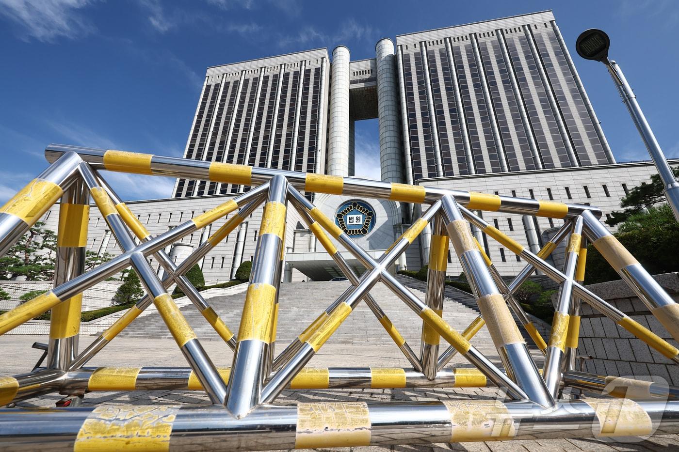 서울 서초구 서울중앙지법에 적막이 흐르고 있다. 2025.8.10/뉴스1 ⓒ News1 김민지 기자