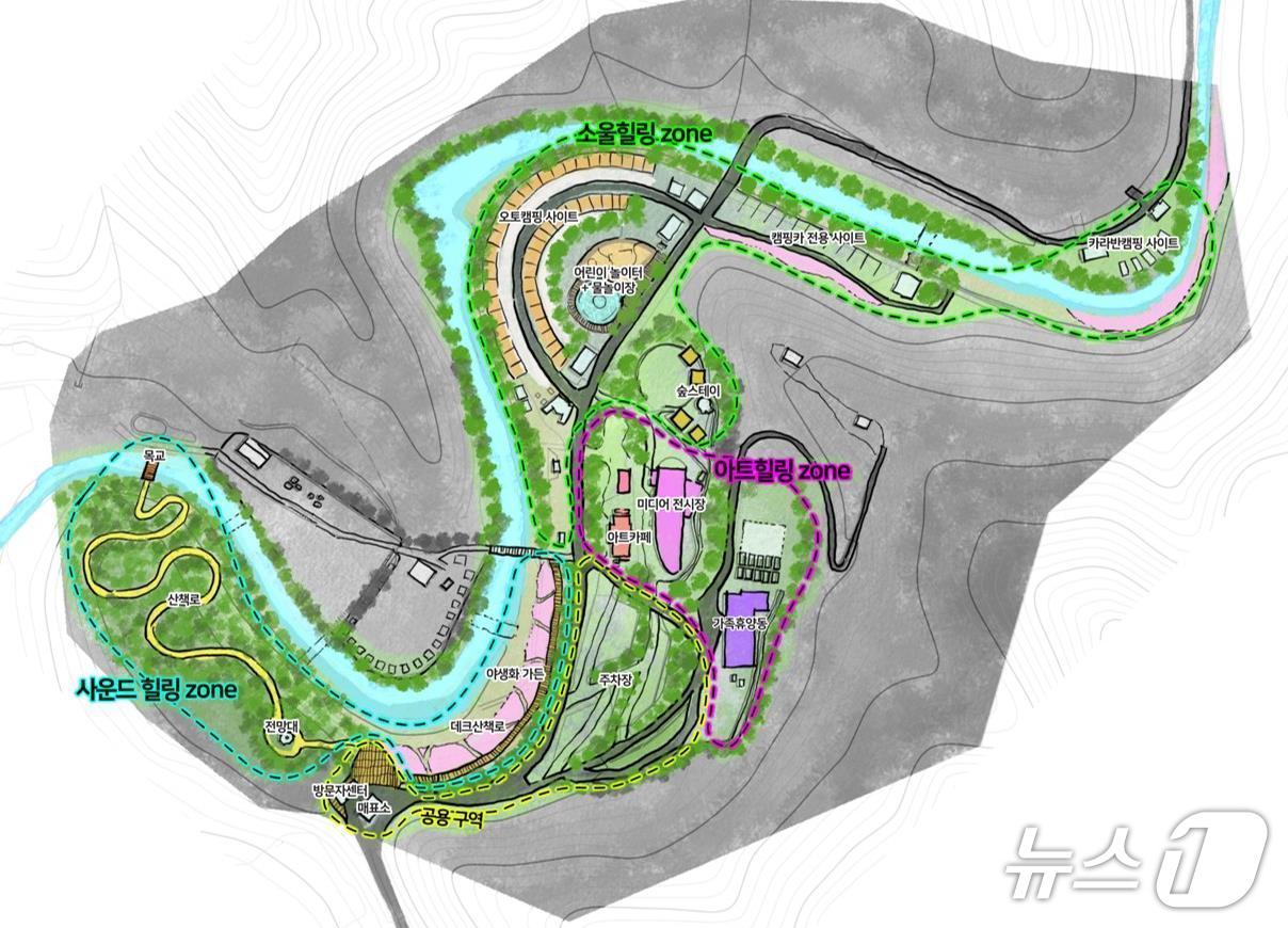 본문 이미지 - 전북 장수군이 지역 대표 관광지인 방화동가족휴가촌을 전면 정비해 체류형 관광 명소로 조성한다.&#40;장수군 제공. 재판매 및 DB금지&#41;2025.8.10/뉴스1