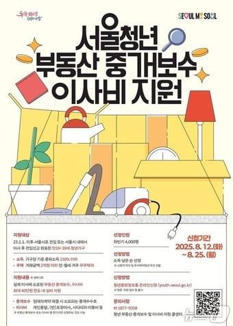 본문 이미지 - 청년 부동산 중개보수 및 이사비 지원사업 홍보 포스터.&#40;서울시 제공&#41;