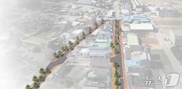 본문 이미지 - 진교 친환경 보행도로 조성사업 조감도.(하동군 제공. 재판매 및 DB금지)