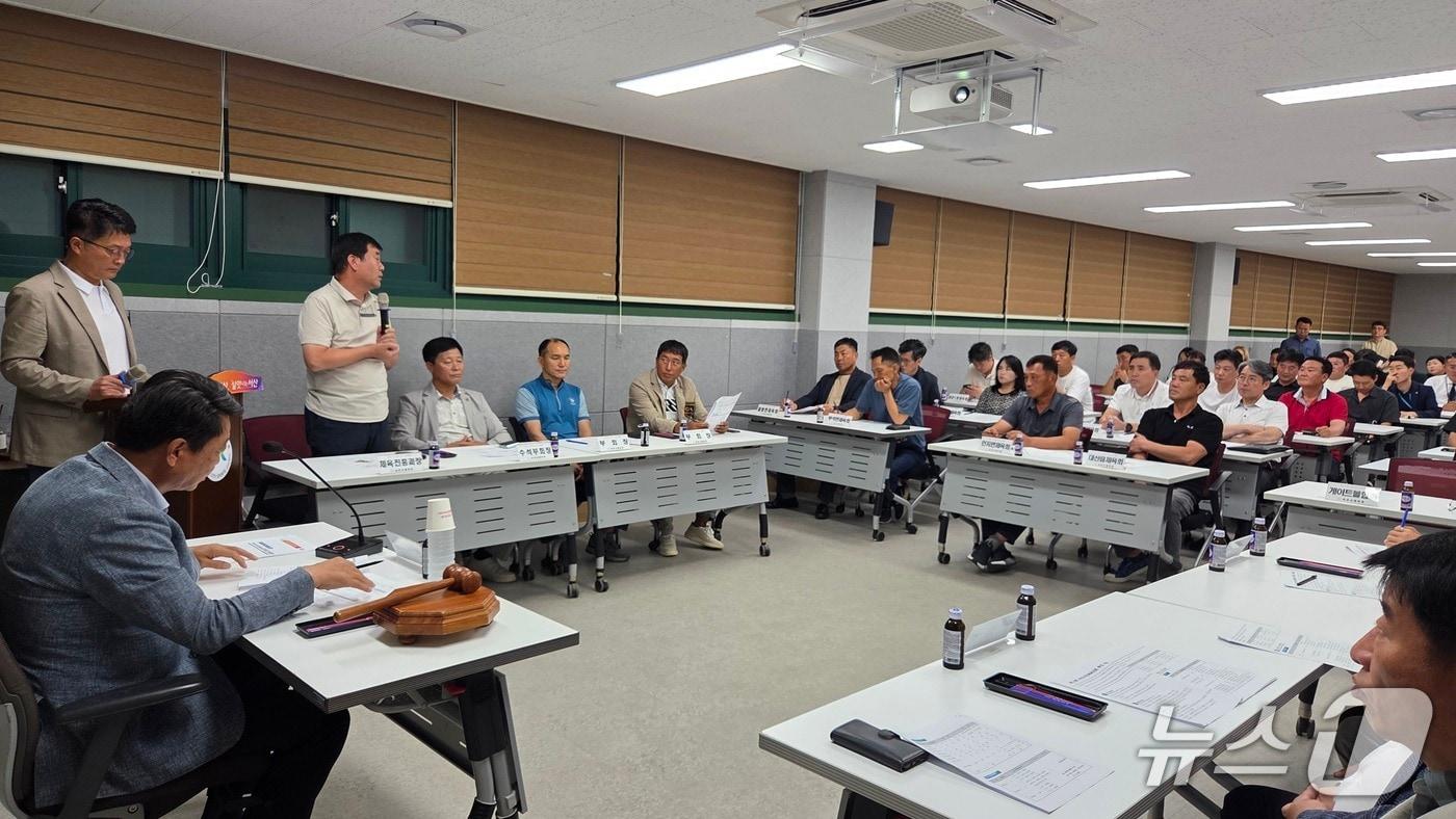 서산 시민체육대회 개최 여부 회의 모습 (서산시 제공. 재판매 및 DB금지)2025.8.11/뉴스1