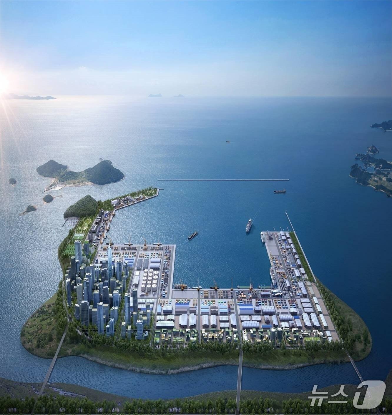 본문 이미지 - 새만금신항 조감도./뉴스1 DB