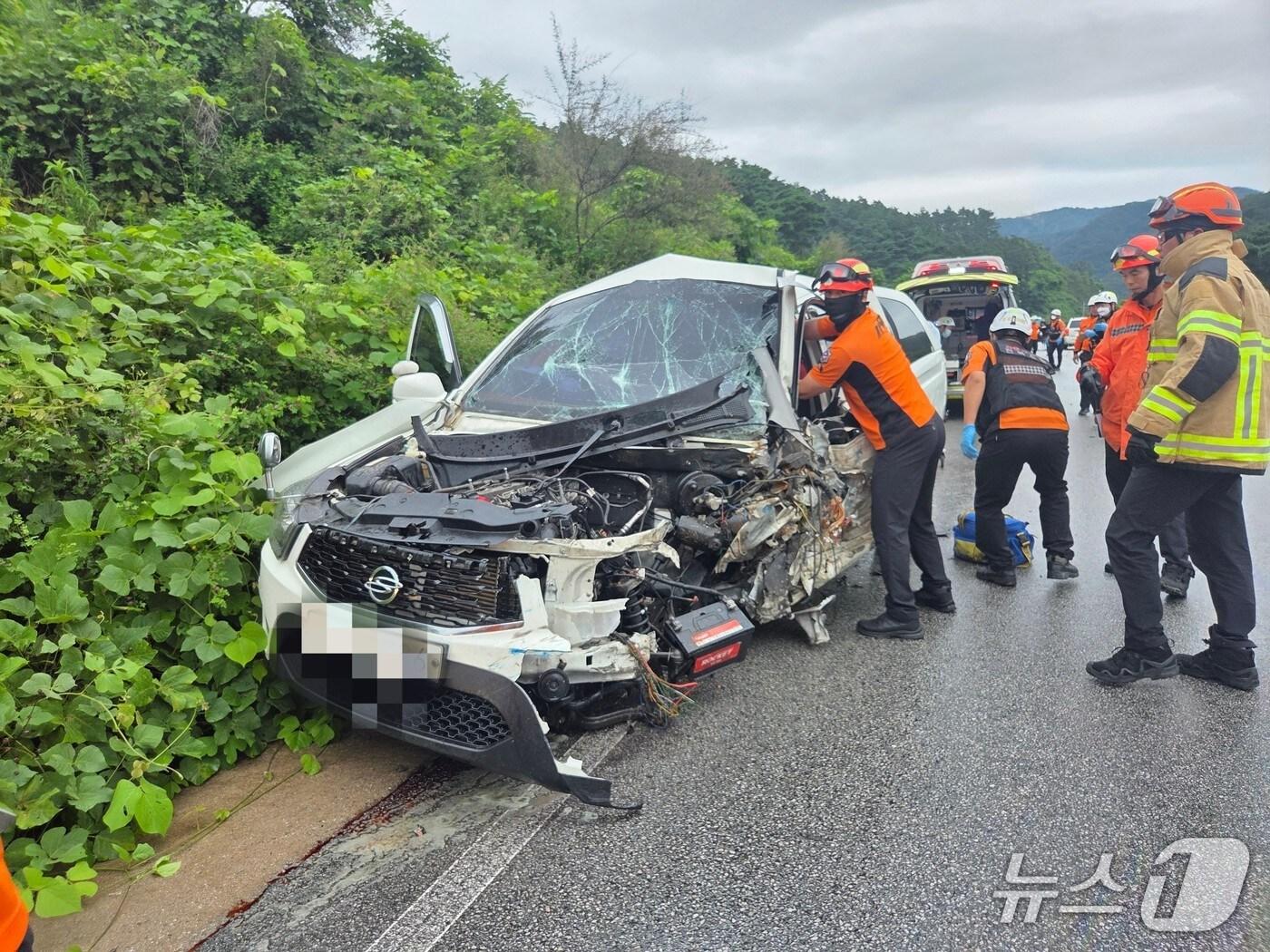 본문 이미지 - 정읍 사고 현장.(전북소방본부 제공. 재판매 및 DB금지)
