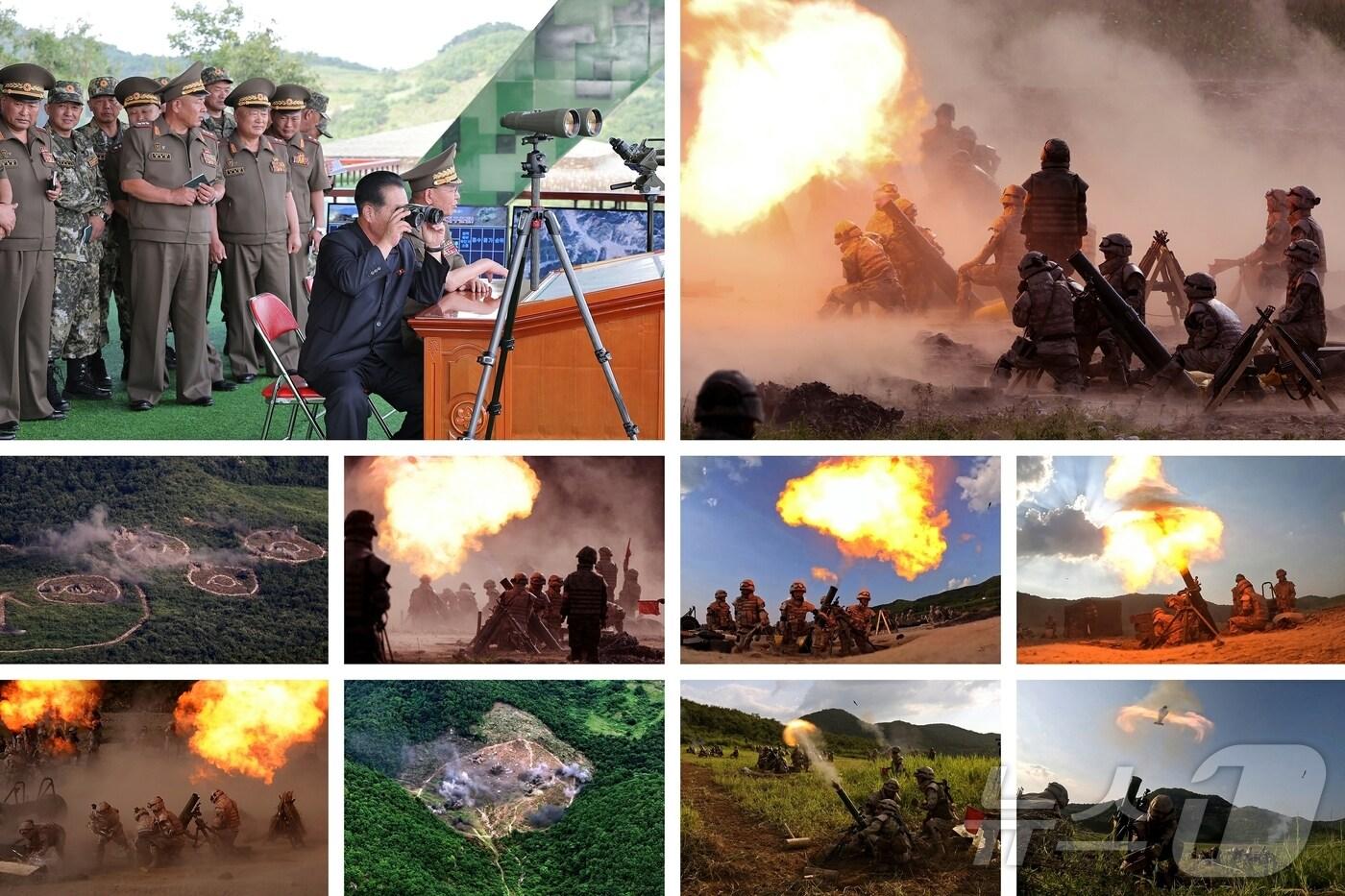 &#40;평양 노동신문=뉴스1&#41; = 북한 노동당 기관지 노동신문은 12일 &#34;지난 11일 조선인민군 대연합 부대 관하 전술적 포병 구분대들의 사격훈련 경기가 진행됐다＂ 보도했다. [국내에서만 사용가능. 재배포 금지. DB 금지. For Use Only in the Republic of Korea. Redistribution Prohibited] rodongphoto@news1.kr