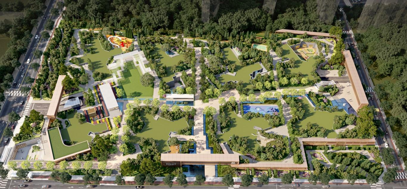 본문 이미지 - 대우건설이 개포우성7차 재건축 사업에서 제안한 지상공원 조감도.(대우건설 제공)