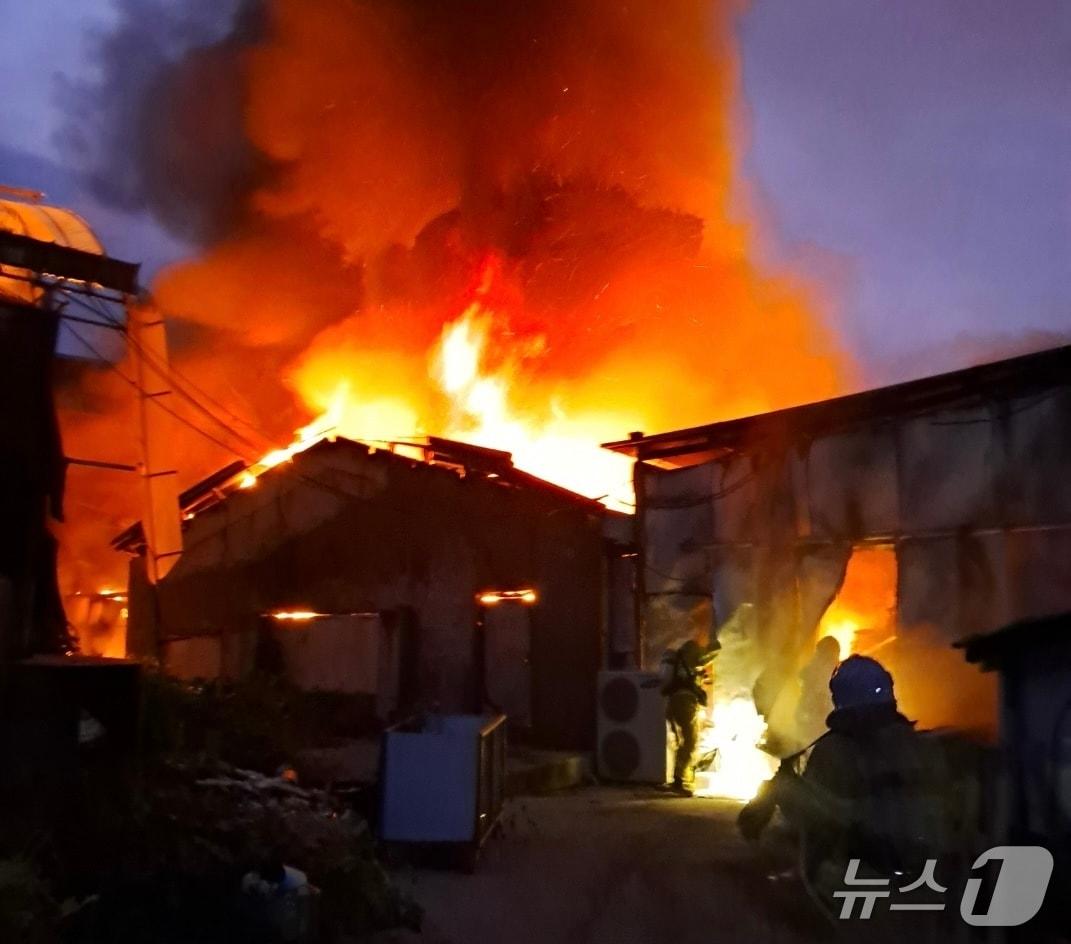 본문 이미지 - 포천 양계장 화재&#40;포천소방서 제공. 재판매 및 DB 금지&#41;/뉴스1