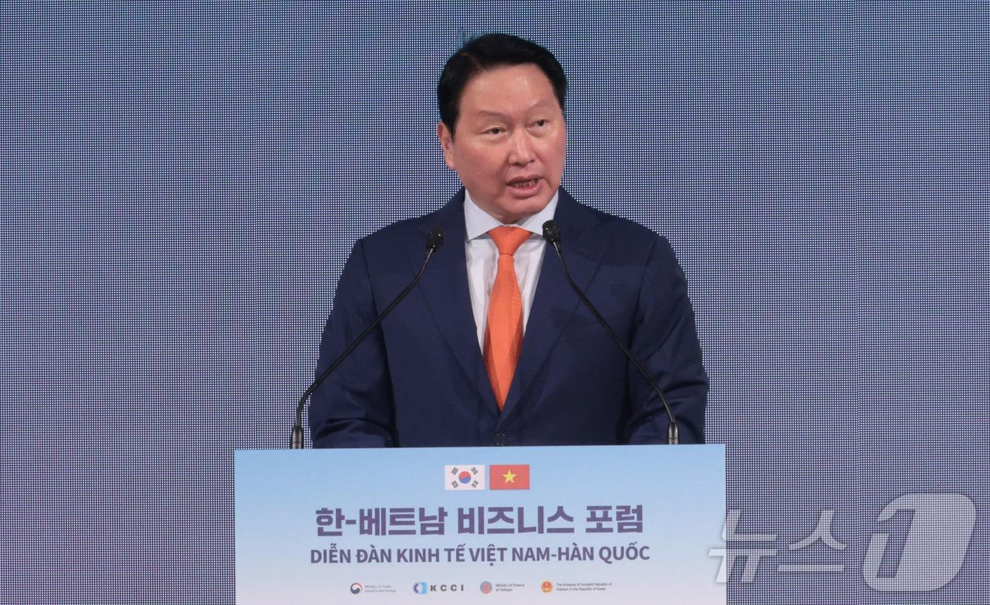 최태원 SK 회장. 2025.8.12/뉴스1 ⓒ News1 청사사진기자단