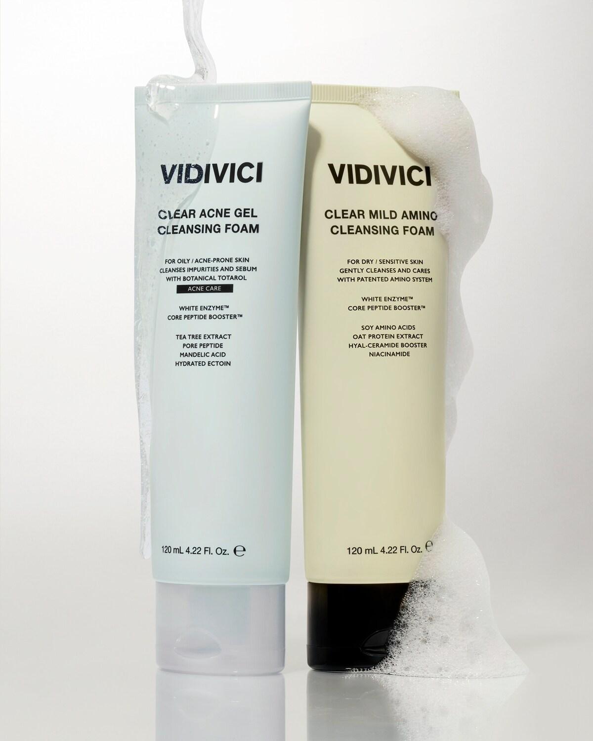 본문 이미지 - 비디비치(VIDIVICI) '클리어 아크네 젤 클렌징 폼' 2종.(비디비치제공)
