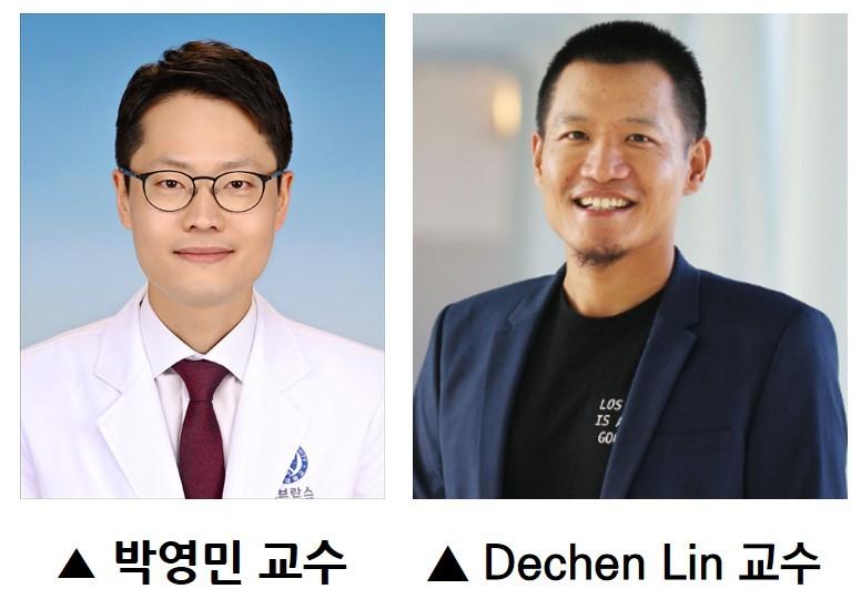 본문 이미지 - 박영민 강남세브란스병원 이비인후과 교수(왼쪽)와 Dechen Lin USC 교수(강남세브란스병원 제공)