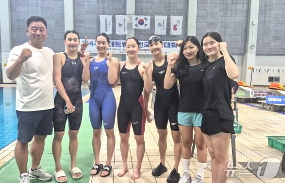 본문 이미지 - 전북체육회 여자수영팀.(전북체육회 제공, 재판매 및 DB 금지)/뉴스1
