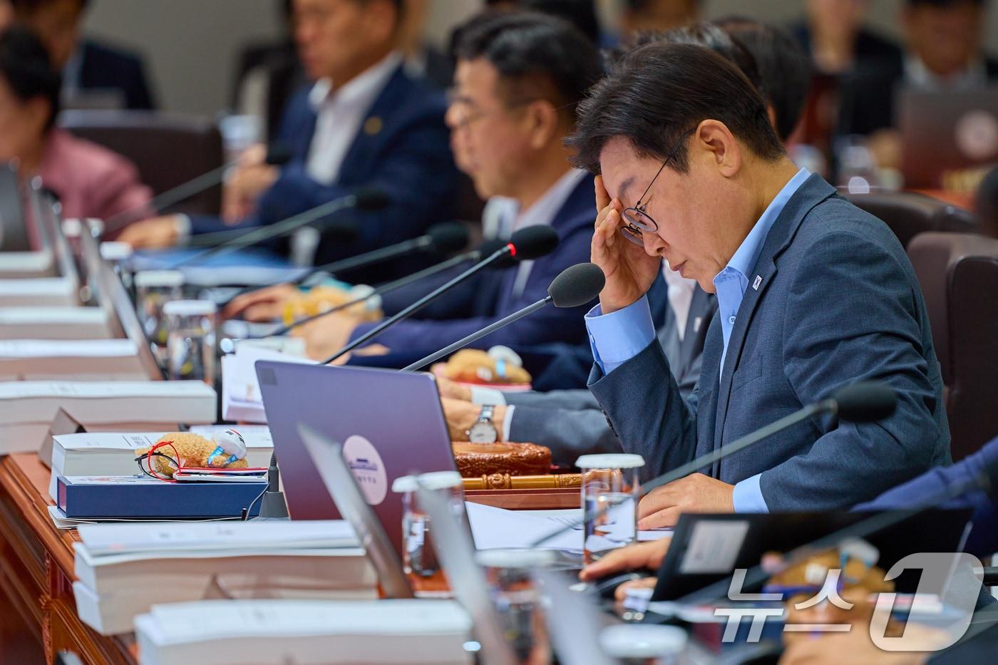 이재명 대통령이 지난 12일 서울 용산 대통령실 청사에서 열린 국무회의를 주재하고 있다. &#40;이재명 대통령 SNS. 재판매 및 DB금지&#41; 2025.8.13/뉴스1 ⓒ News1 허경 기자