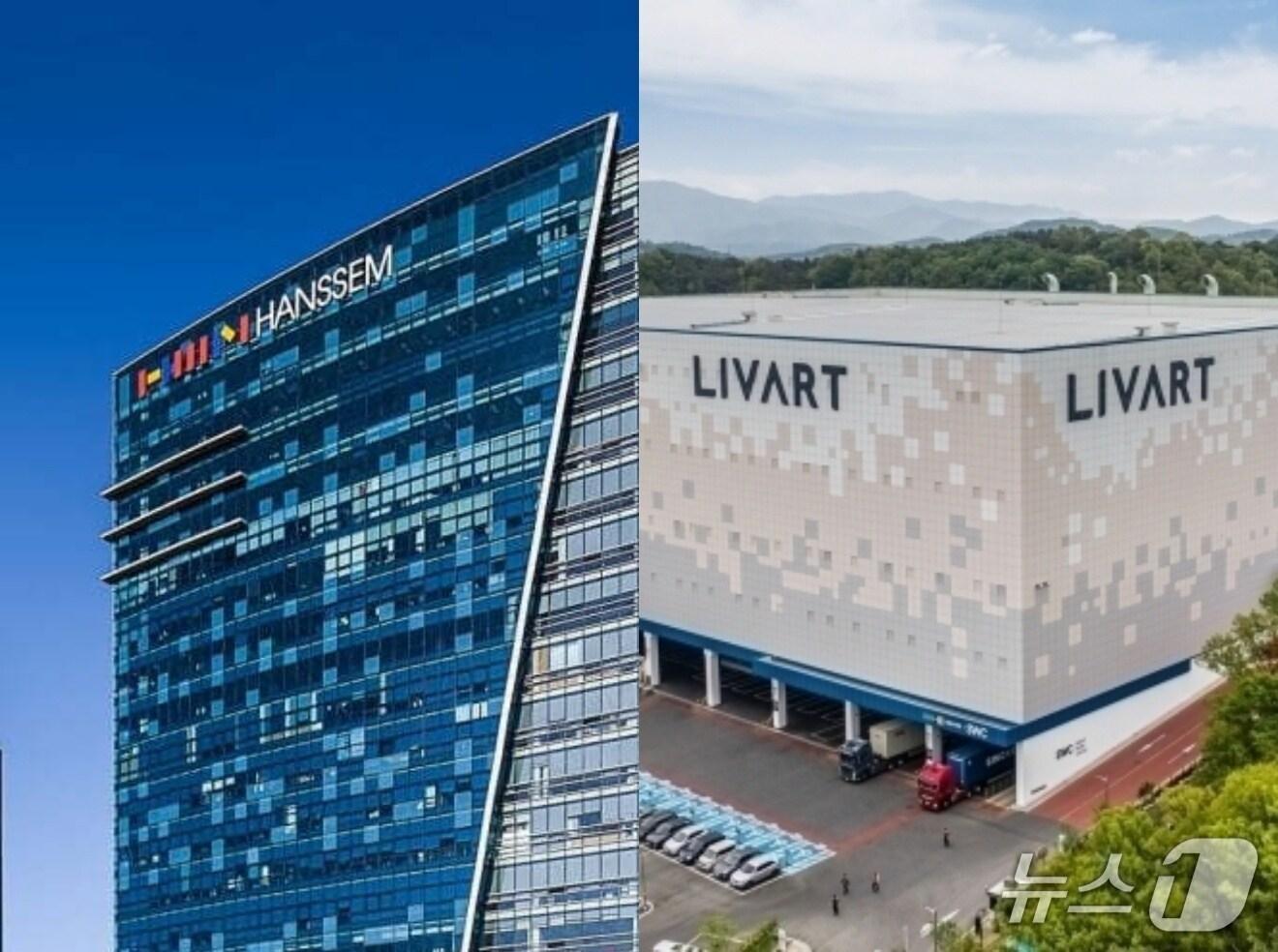 본문 이미지 - 서울 마포구 한샘 본사&#40;왼쪽&#41;, 경기 용인 현대리바트 스마트워크센터 /뉴스1 DB