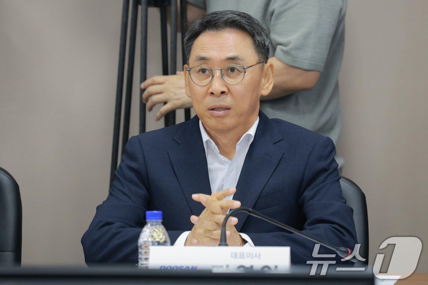 정연인 두산에너빌리티 대표이사. &#40;공동취재&#41; 2025.8.14/뉴스1 ⓒ News1 민경석 기자