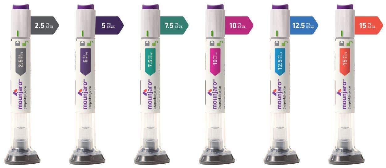 본문 이미지 - 일라이릴리가 개발한 비만·당뇨 치료제 &#39;마운자로&#39;&#40;성분명 티르제타파이드&#41; 제품군.&#40;일라이릴리 제공&#41;/뉴스1