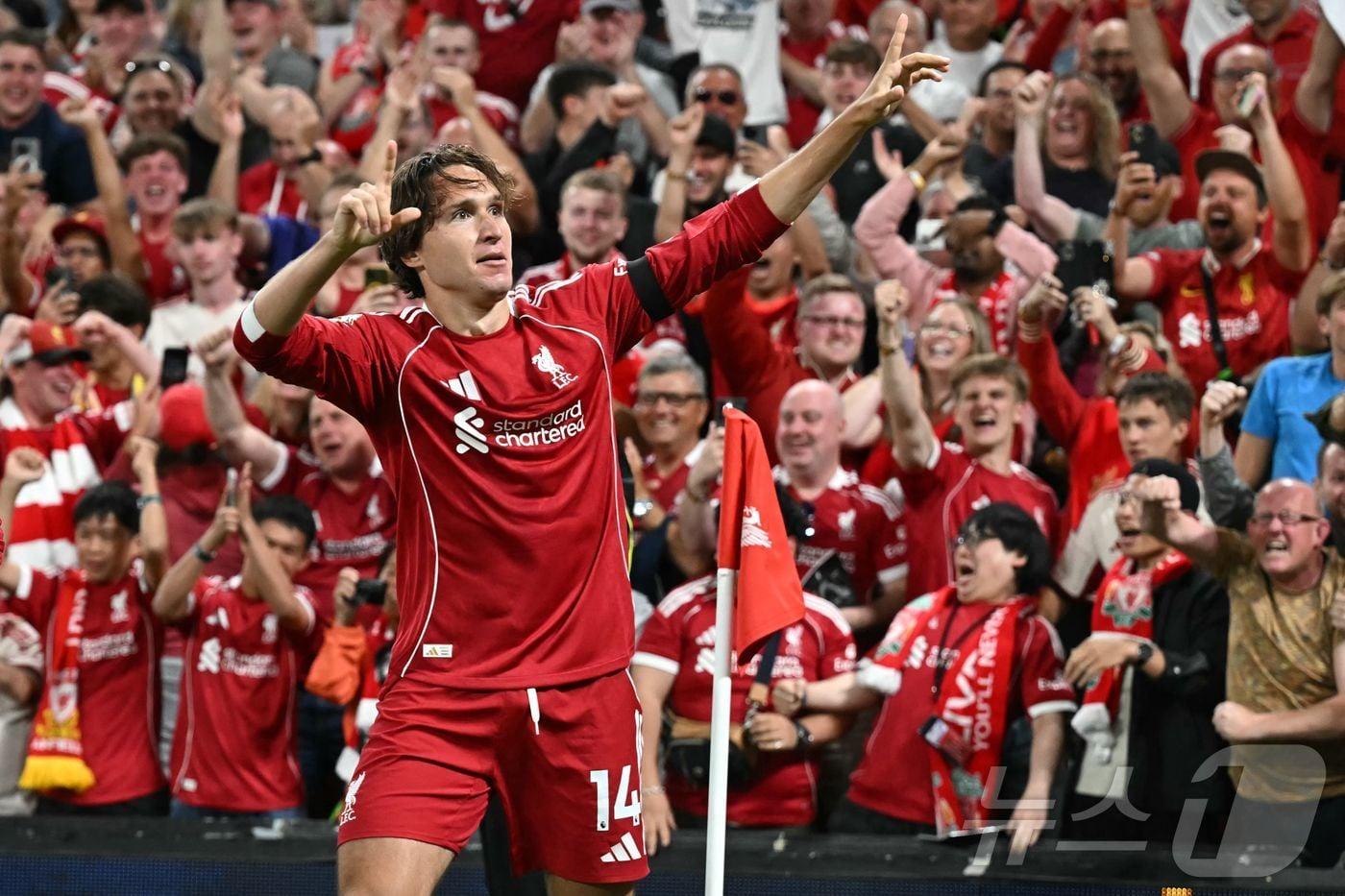 리버풀의 페데리코 키에사. ⓒ AFP=뉴스1