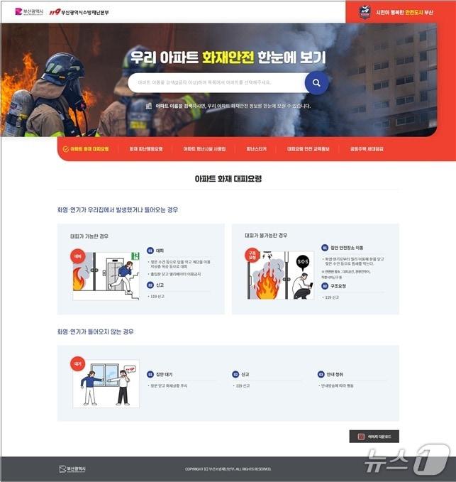본문 이미지 - 우리 아파트 화재안전 한눈에 보기 누라잡.(부산소방재난본부 제공. 재판매 및 DB 금지)