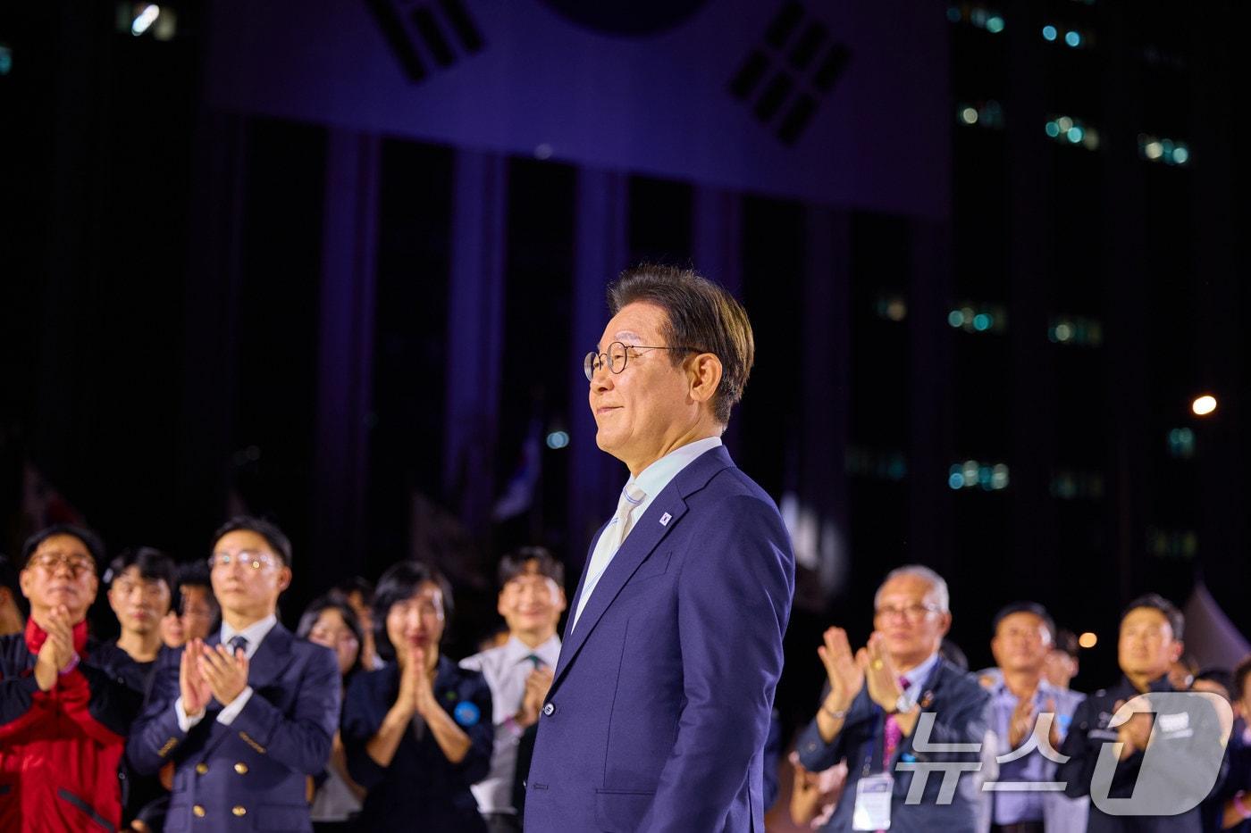 이재명 대통령이 지난달 15일 대통령 국민 임명식에 참석하고 있다. &#40;대통령실 제공. 재판매 및 DB금지&#41; /뉴스1