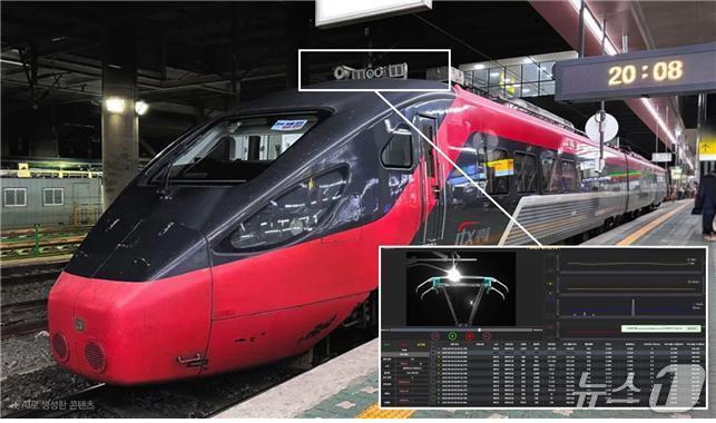 본문 이미지 - ITX-새마을에 탑재된 자동검측 시스템이 시설물 안전상태를 분석한 결과가 데이터분석실 모니터에 표출되고 있다. (코레일 제공.재판매 및 DB금지)/뉴스1