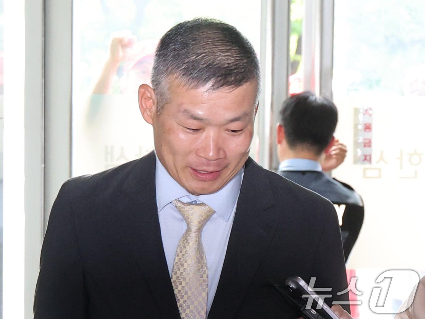 본문 이미지 - 김동혁 국방부검찰단장(육군 준장·직무배제). 2025.8.17/뉴스1 ⓒ News1 황기선 기자