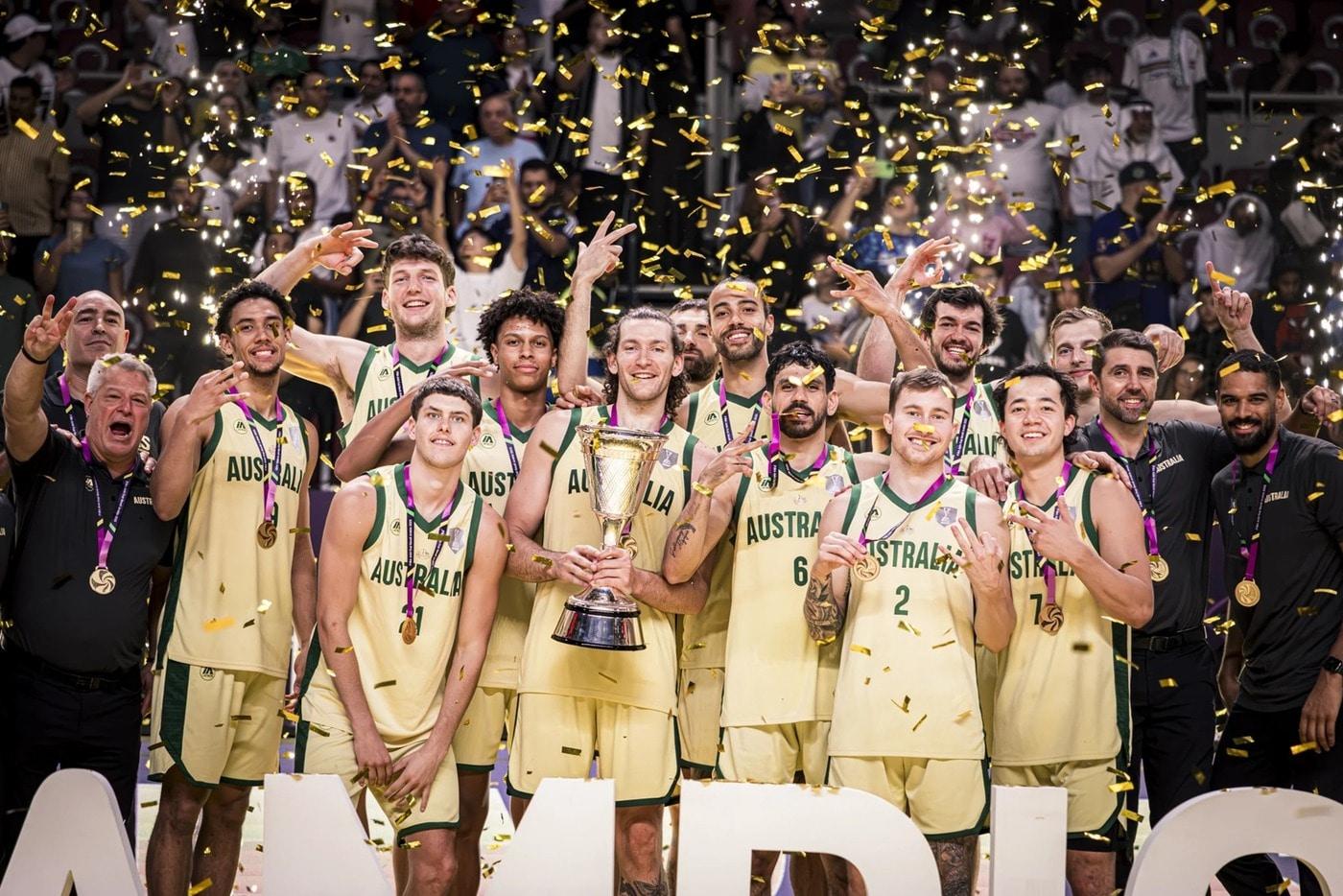 호주가 18일&#40;한국시간&#41; 열린 2025 FIBA 아시아컵 결승에서 중국을 꺾고 3연패를 달성했다. &#40;FIBA 제공&#41;