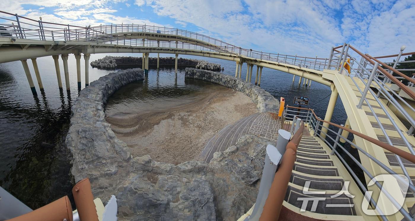 경북 포항시 북구 여남동에 있는 스카이워크 해수풀장이 2년째 문을 닫은 채 방치되고 있다.  2025.8.18/뉴스1 ⓒ News1 최창호 기자